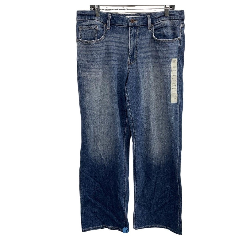 BKE Denim Taylor Wide Leg Jeans Mens 31x32 Blue Baggy Fit Low Slung Cotton Blend